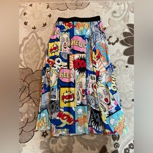 Cartoon midi skirt